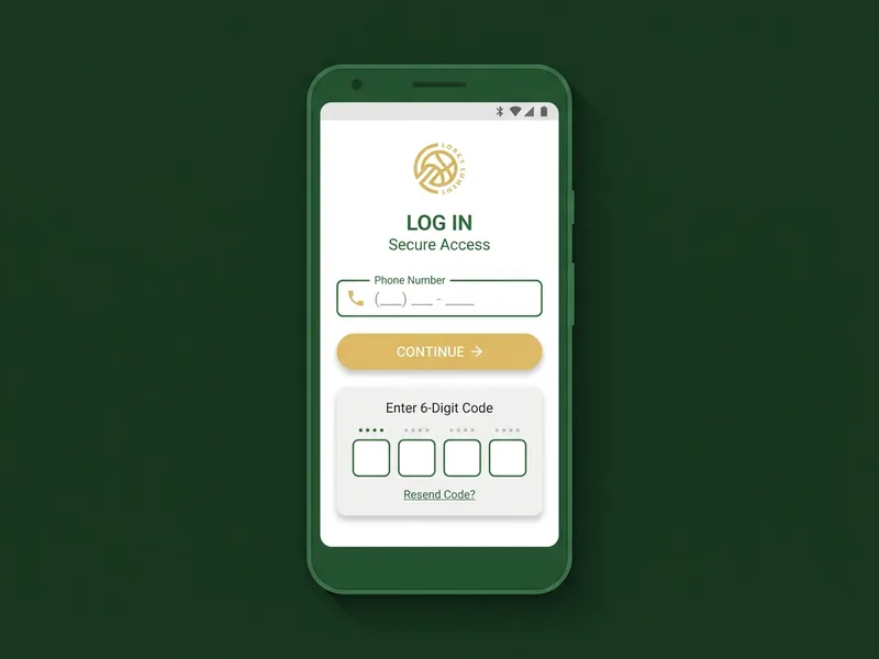 Step 3: login screen